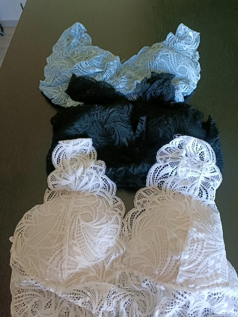 3 bh-hesjes, Ophalen, Blauw, BH