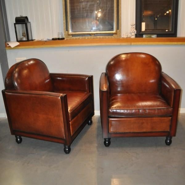 Set vintage bijzondere schapenleren fauteuils, Antiek en Kunst, Ophalen