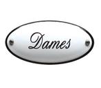 panneau de texte Toilettes en émail - panneau de porte