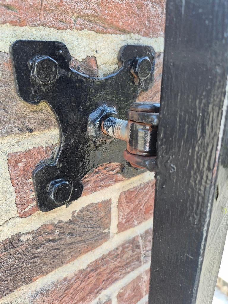 smeedijzeren poort, Ophalen, Gebruikt, 100 tot 150 cm, 200 cm of meer