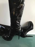 Laklaarzen giancarlo paoli 37, gratis verzending via de post, Comme neuf, Giancarlo Paolo 37, Bottes hautes, Noir