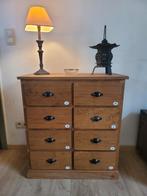 Commode en pin 8 tiroirs "Comptoir de famille", Enlèvement, Pin