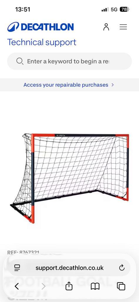 Voetbaldoel Kipsta 2m op 3m, Sports & Fitness, Football, Comme neuf, Enlèvement