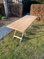 Table à manger/bureau en chêne massif 210 sur plateau 95, Maison & Meubles, Tables | Tables à manger, Comme neuf, Enlèvement, 50 à 100 cm