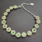 bracelet émeraude naturelle véritable, Neuf, Enlèvement ou Envoi, Vert, Avec pierre précieuse