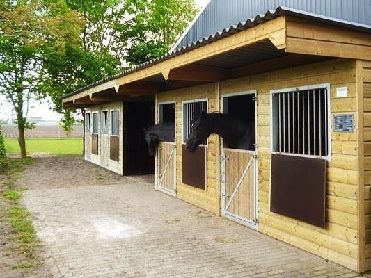 Paardenstal model Dallas, aanpassingen mogelijk, Animaux & Accessoires, Box & Pâturages