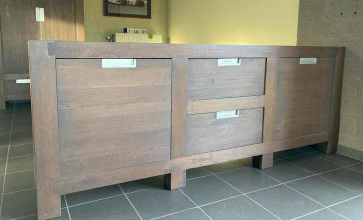 Compleet salon van EIK te koop, Huis en Inrichting, Tafels | Eettafels, Gebruikt, Ophalen