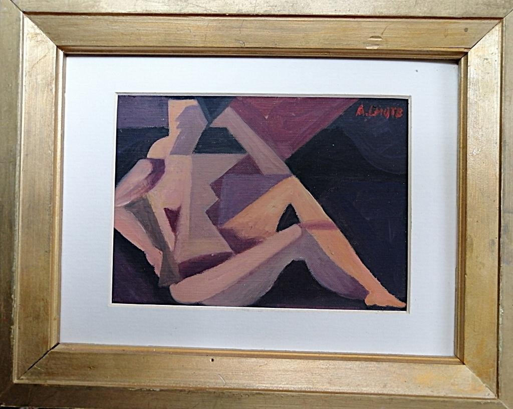 A Lhote " Nude " olieverf op karton maroufle, Antiek en Kunst, Kunst | Schilderijen | Klassiek, Verzenden