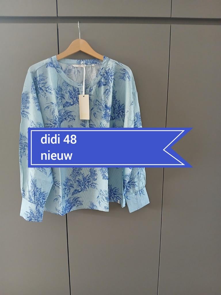 Blouze didi 48 
nieuw, Kleding | Dames, Verzenden, Blauw