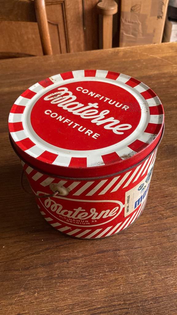 Materne boite en fer pour confiture, Collections, Boîte en métal, Enlèvement ou Envoi, Utilisé, Autre, Autres marques