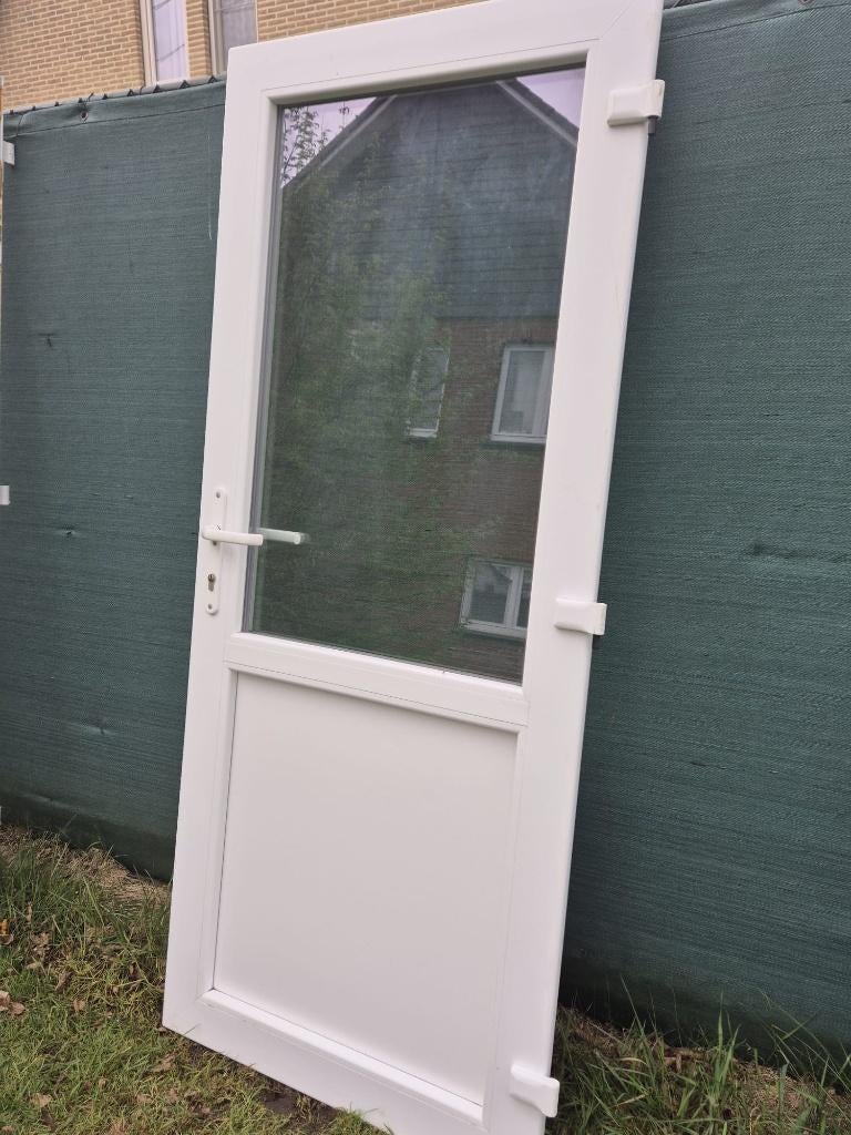 buitendeur pvc wit, Porte extérieure, Synthétique, Enlèvement, 200 à 215 cm