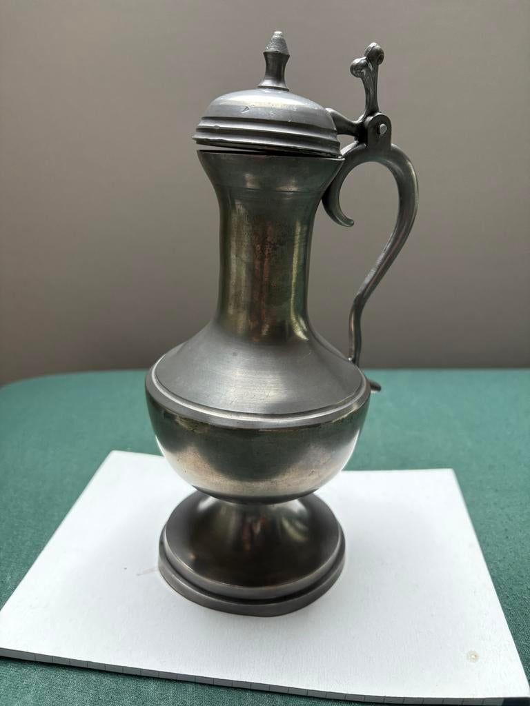 Kan tin - met stempel +_23cm x 11,5cm, Antiek en Kunst, Antiek | Tin, Ophalen of Verzenden