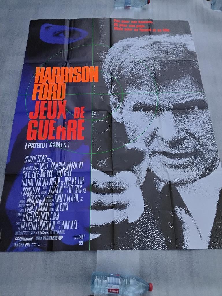 Ancienne affiche de cinema jeux de guerre, Ophalen of Verzenden, Zo goed als nieuw, Film, Poster