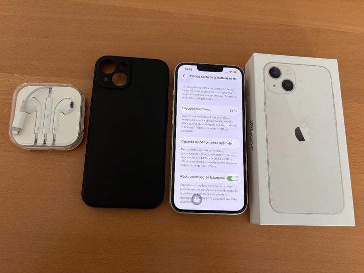 iPhone 13 , 128 Gb , excellent état., Télécoms, Téléphonie mobile | Apple iPhone, Utilisé, 128 GB, iPhone 13, Blanc, Enlèvement