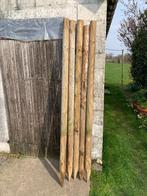 5 piquets de cloture rond en sapin 2m, section 8cm, Enlèvement, Utilisé, Bois