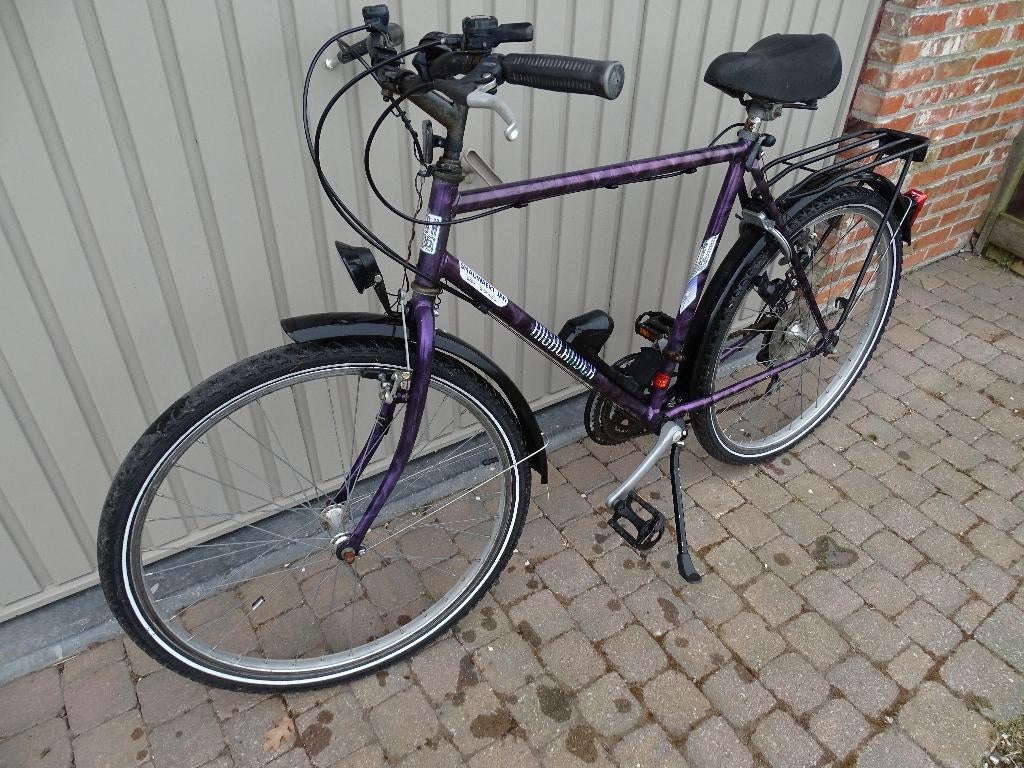 Tienerfiets 'Highlander' met bandenmaat 26'', Fietsen en Brommers, Gebruikt, Velgrem, Versnellingen, 49 tot 53 cm