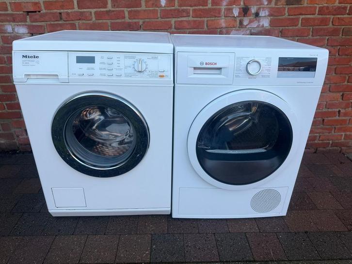 Wasmachine en droogkast Miele werken perfect beide A+++ 8Kg, Electroménager, Lave-linge, Comme neuf, Enlèvement