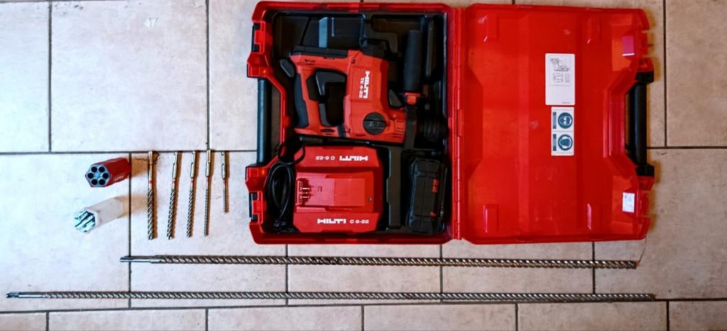 Kit Perforateur sans fil Hilti TE 4-22 (pro)Très bon état, Enlèvement ou Envoi, Utilisé, Foreuse et Perceuse, Mécanisme de percussion
