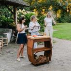 bbq bijzettafel tabla Cortar van Cortenstaal met snijplank, Tuin en Terras, Houtskoolbarbecues, Ophalen of Verzenden, Nieuw, RJRoyal Living