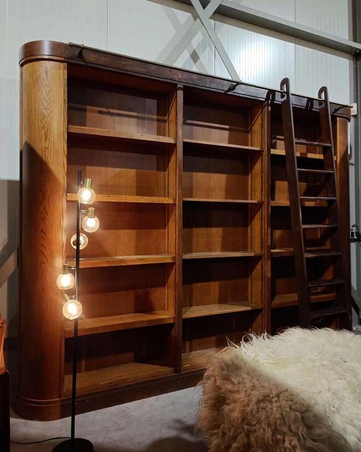 Unieke antieke bibliotheekkast | Wandkast | Boekenkast #2545, Antiek en Kunst, Antiek | Meubels | Kasten, Ophalen of Verzenden