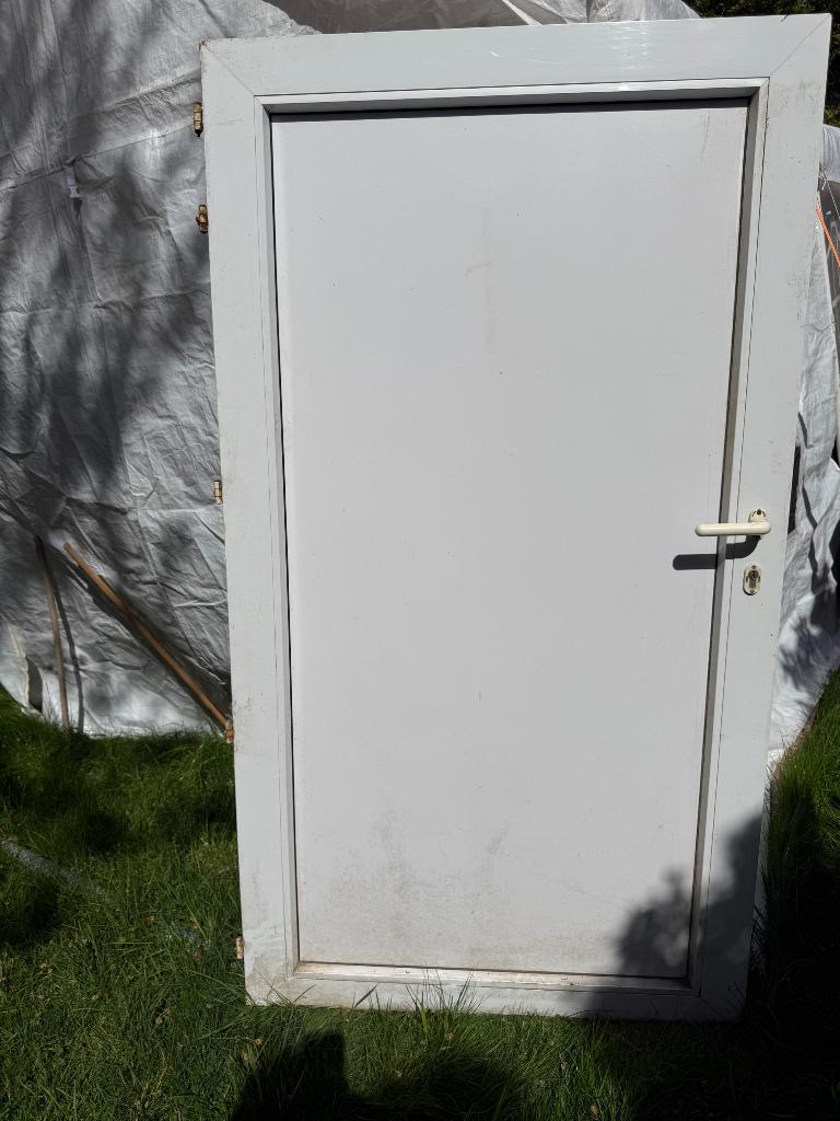 Deur PVC buiten, Doe-het-zelf en Bouw, Kunststof, Gebruikt, Minder dan 200 cm, Buitendeur