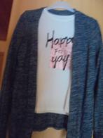 2 delig t-shirt en gilet 158/164, Ophalen of Verzenden, Zo goed als nieuw, Meisje, Shirt of Longsleeve