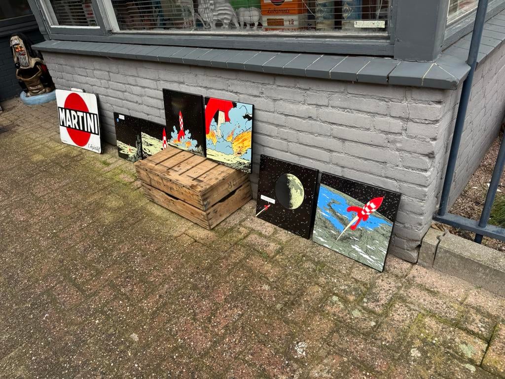 Décoration d'enseignes publicitaires en émail Tintin, Collections, Enlèvement ou Envoi, Tintin, Comme neuf, Image, Affiche ou Autocollant