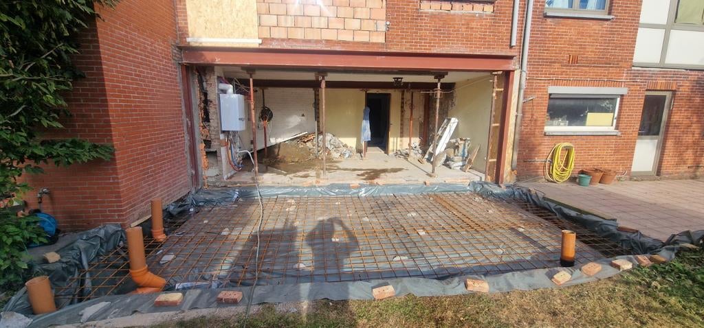 Muur afbreken  en draagbalk plaatsen.0465794727, Enlèvement ou Envoi