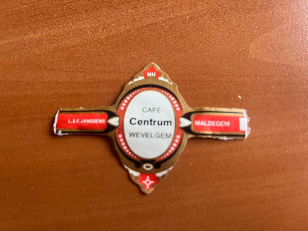 sigarenband café "Centrum"-Wevelgem, Verzenden, Gebruikt, Sigarenbandjes