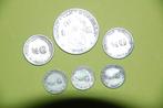 CURACAO : 6 verschillende ZILVEREN muntjes 1944-1948, Verzenden, 1 gulden, Setje, Zilver