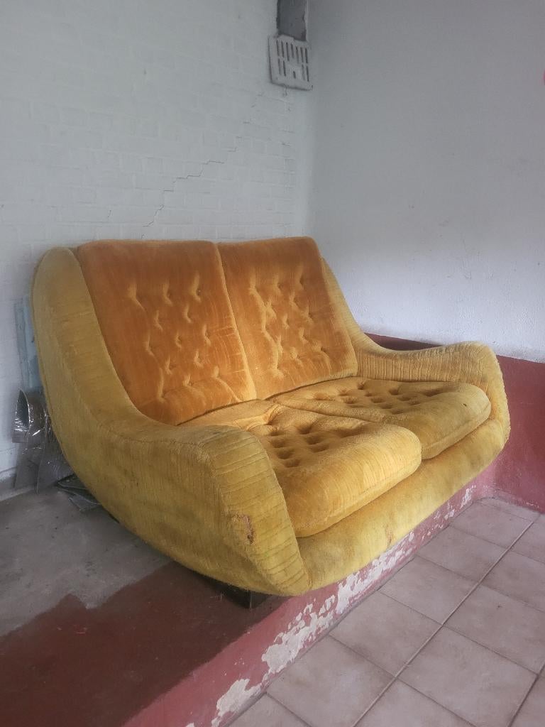 Zetel, Huis en Inrichting, Zetels | Zetels, Ophalen, Gebruikt, Tweepersoons, Stof