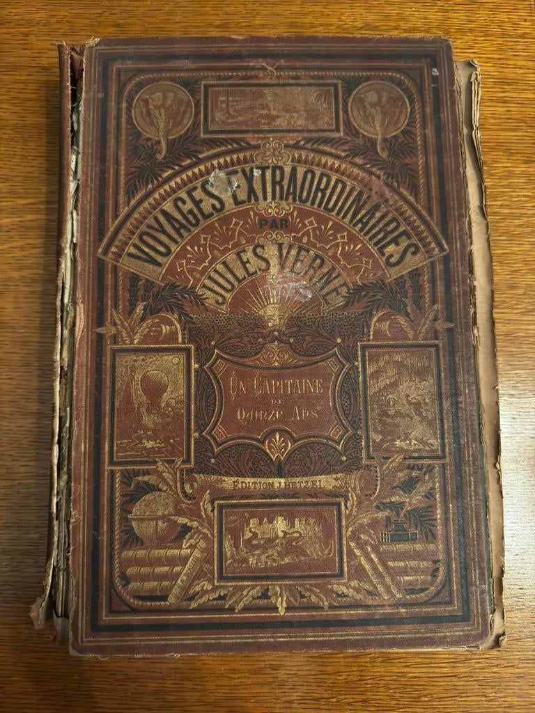 Jules Verne Un Capitaine de Quinze Ans oude Hetzel-uitgave, Ophalen