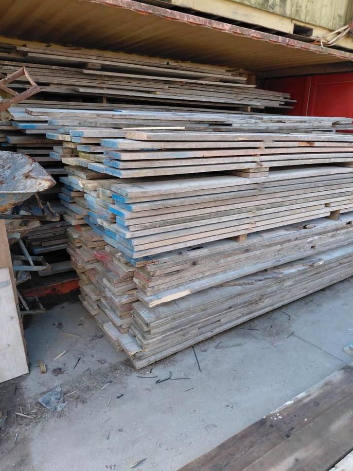 steigerhout, steigerplanken, Bricolage & Construction, Bois & Planches, Utilisé, Planche, Bois d'échafaudage, 300 cm ou plus, 25 à 50 mm