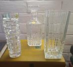 2 kristallen vazen en 1 kristallen karaf, Ophalen of Verzenden