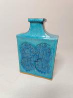 Vintage keramiek vaas turquoise, Huis en Inrichting, Verzenden, Blauw