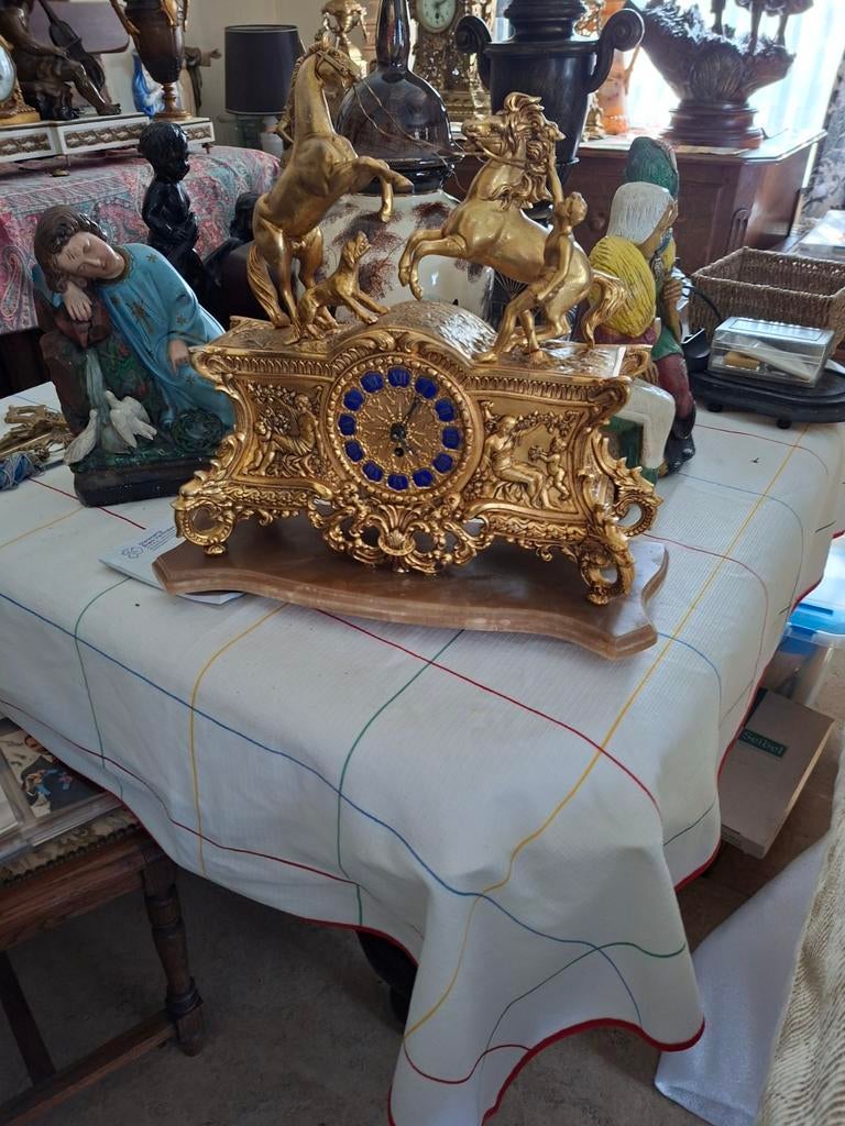 Klok in koper of brons, Ophalen