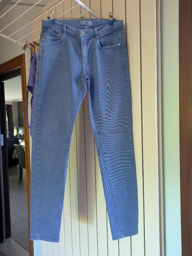 Lange broek Brax (zonder die strepen), Ophalen, Blauw, Zo goed als nieuw, Maat 36 (S)