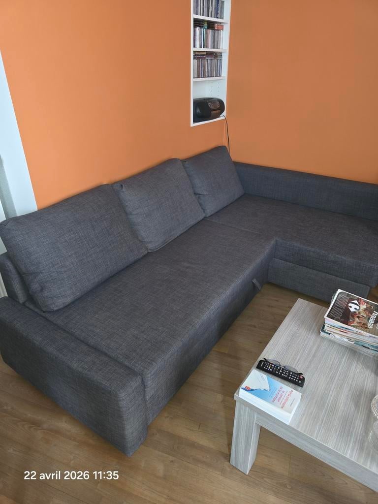 Canapé convertible + méridienne FRIHETEN, Maison & Meubles, Canapés | Sofas & Chaises Longues, Utilisé, Trois personnes, Tissus