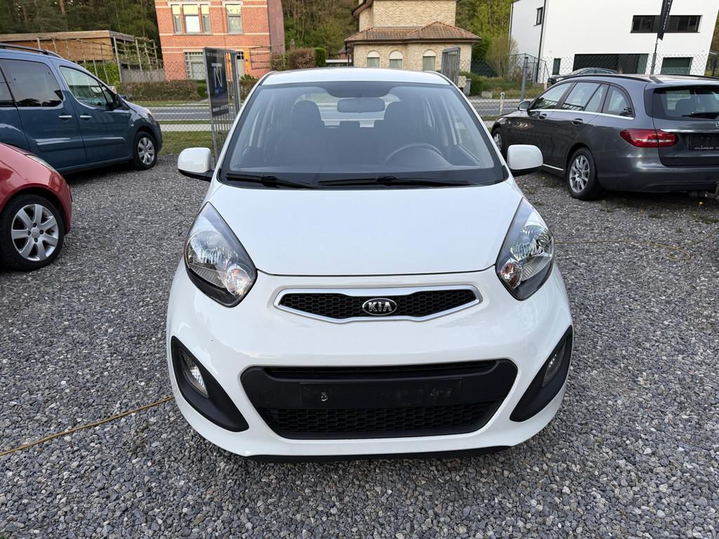 Kia Picanto 1.3B EURO5b '15 AUTOMAAT + 12M GARANTIE, Autos, Kia, Euro 5, Entreprise, Noir, 5 places