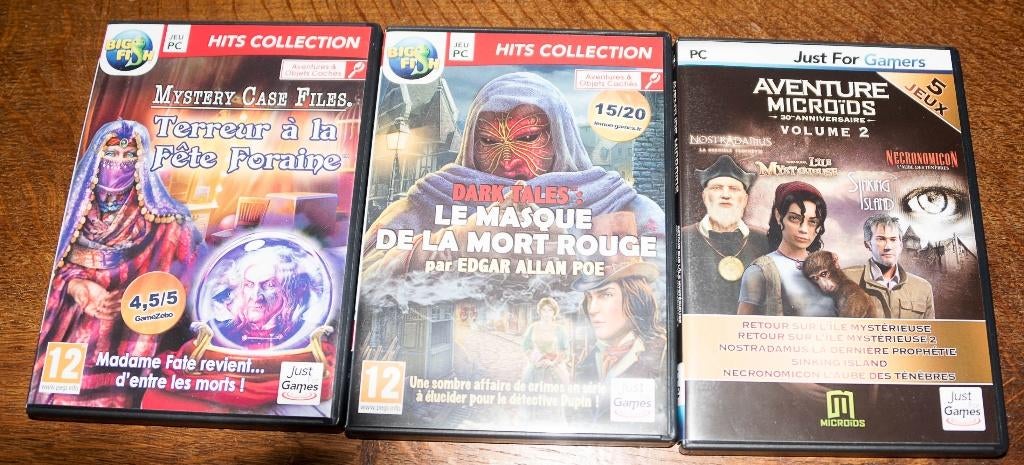 Lot de 7 jeux vidéo PC, Games en Spelcomputers, Games | Pc, Zo goed als nieuw, Avontuur en Actie, 1 speler, Eén computer, Ophalen of Verzenden