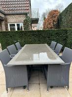 Graniet buiten tafel met 6 stoelen, Enlèvement, Comme neuf