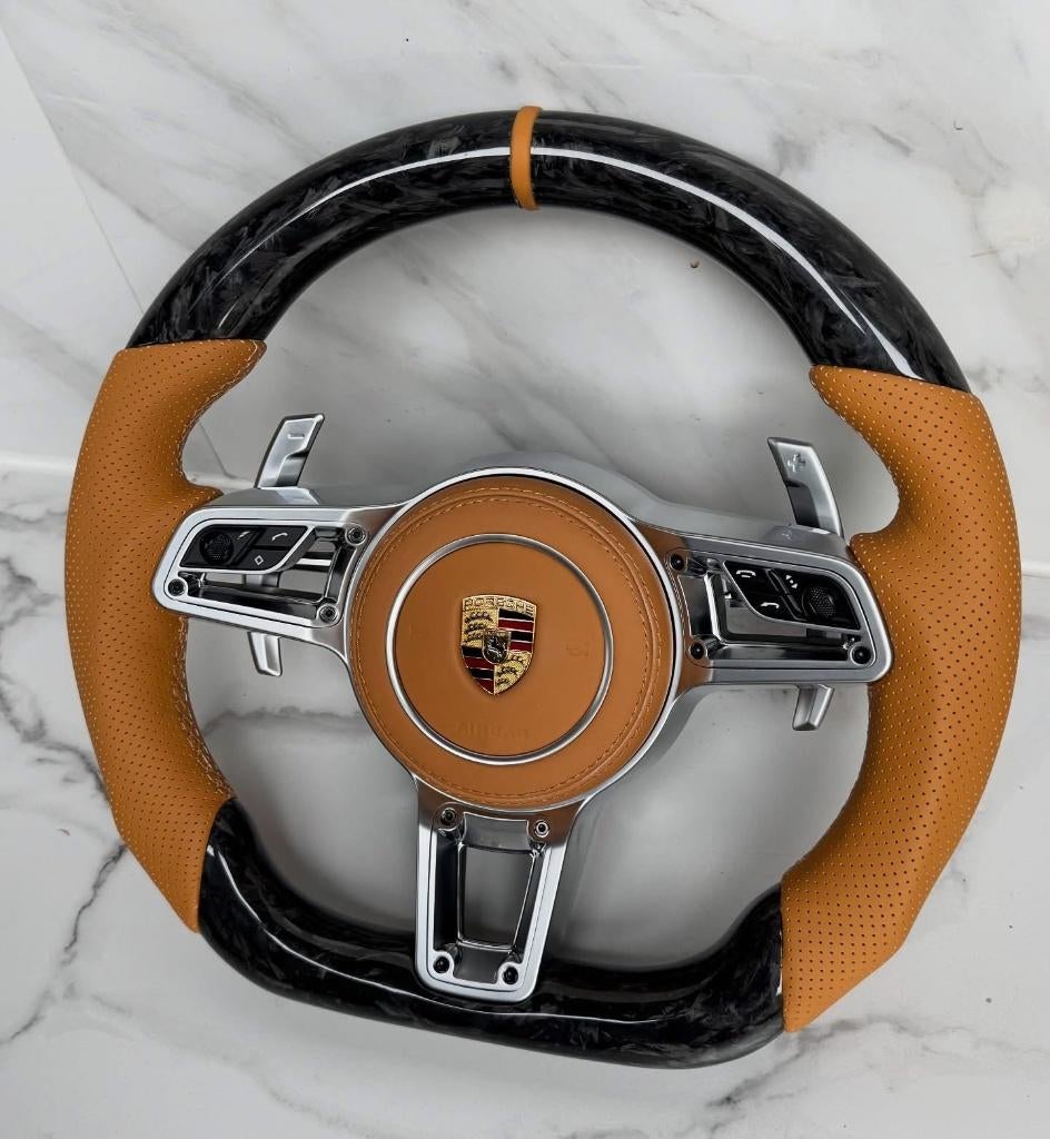 Porsche forged carbon stuur compleet oranje upgrade DIK, Ophalen of Verzenden, Nieuw, Porsche