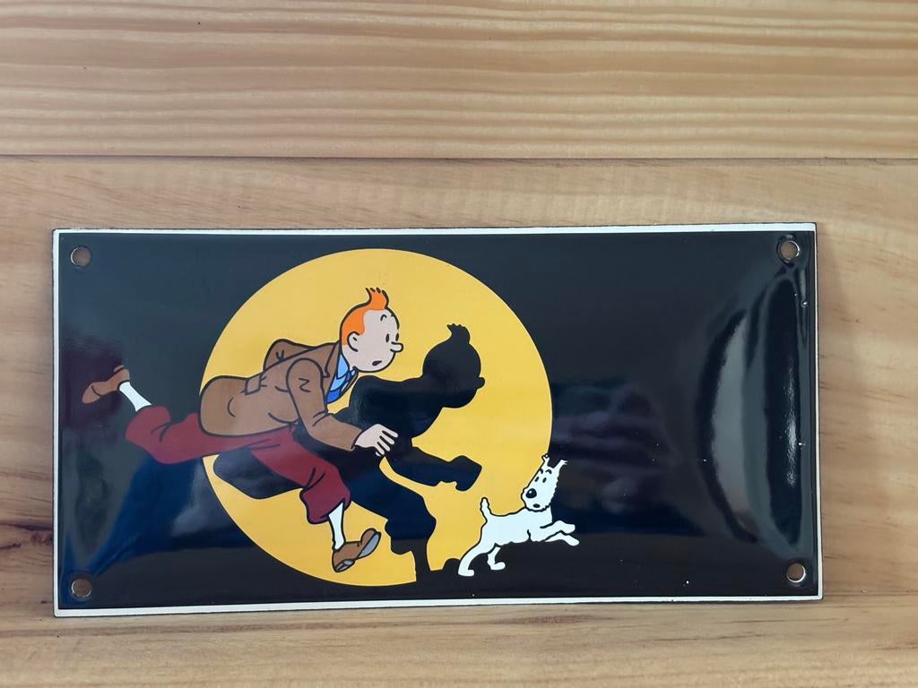 Plaque Émaillée tintin, Enlèvement ou Envoi