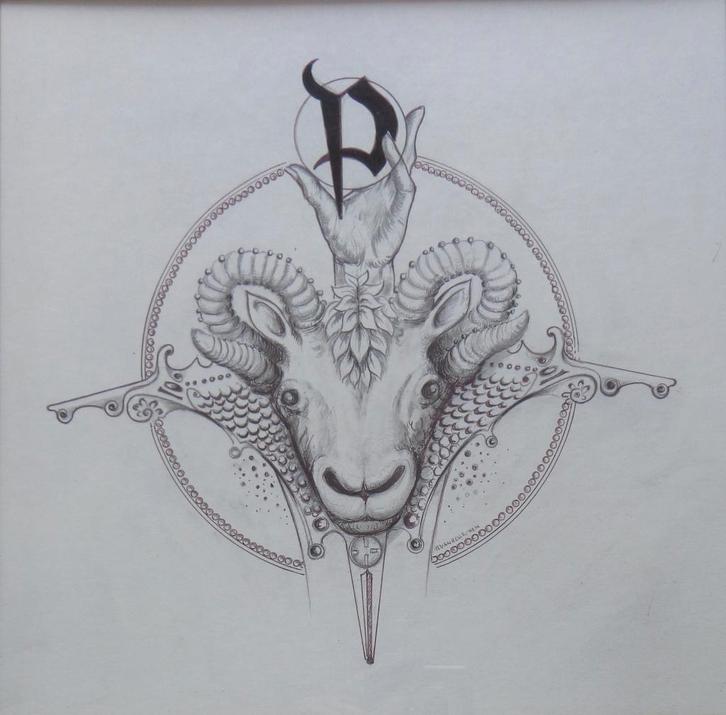 ROGER VAN BELLEGHEM / RAMSKOP / ORIGINEEL WERK / 49x46cm, Antiquités & Art, Art | Dessins & Photographie, Enlèvement ou Envoi