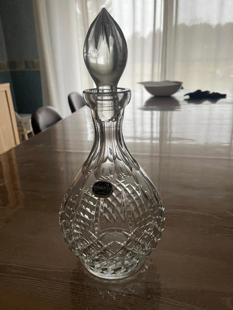 Geslepen kristallen karaf Bohema in nieuwstaat, Antiek en Kunst, Ophalen of Verzenden