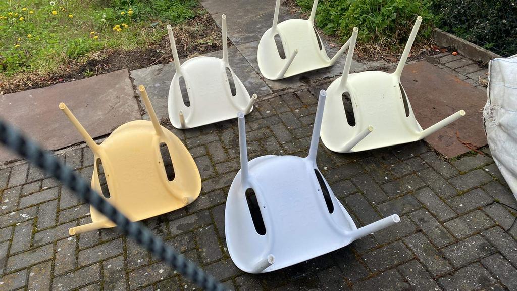 5 tuinstoelen, Ophalen, Gebruikt