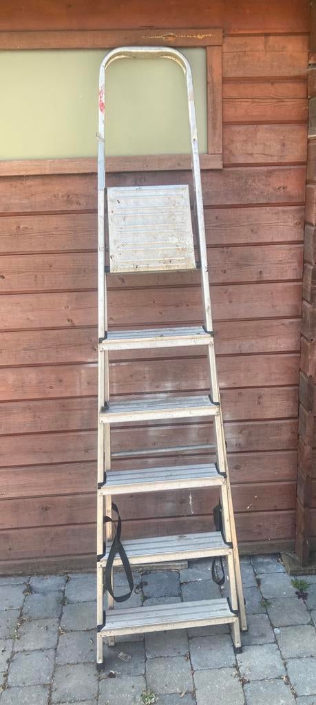 Ladder met 5 treden (aluminium), Doe-het-zelf en Bouw, Ophalen, Gebruikt, Ladder, 2 tot 4 meter
