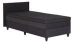 BOX53 bedstee 90x200cm - stof - antraciet, Ophalen, 90 cm, Eenpersoons, BOX SPRING