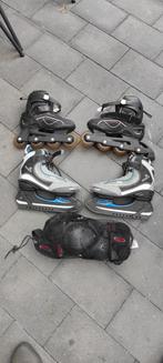 Skeelers, ijsschaatsen, beschermingsset, Sport en Fitness, Ophalen, Zo goed als nieuw, Inline skates 4 wielen