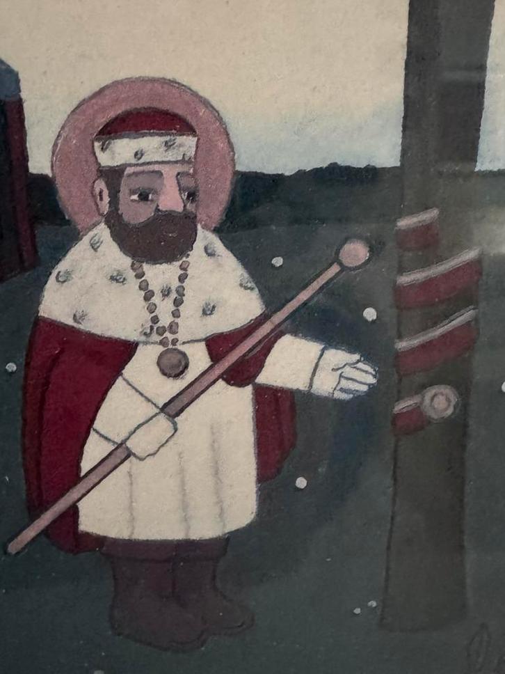 Set van 4 Religieuze Wim Robbe Litho's, Antiek en Kunst, Kunst | Schilderijen | Abstract, Ophalen of Verzenden